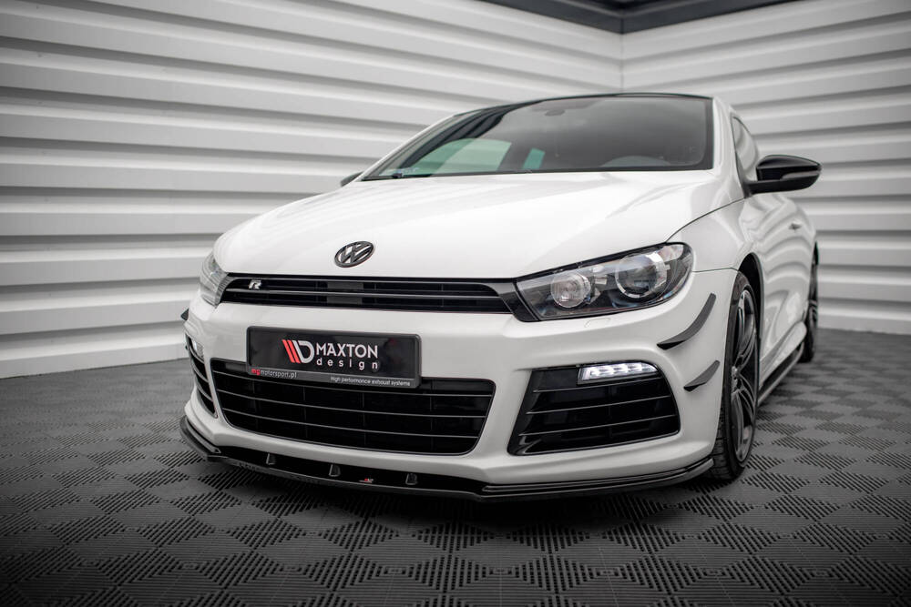 Voorspoiler V.1 Volkswagen Scirocco R Maxton Glans Zwart