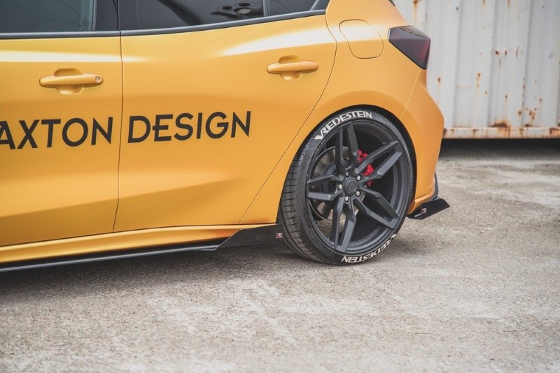 Duurzame Zijskirts Diffusers + Kleppen Ford Focus ST / ST-Line Mk4 (Racing) Glanzend Zwart