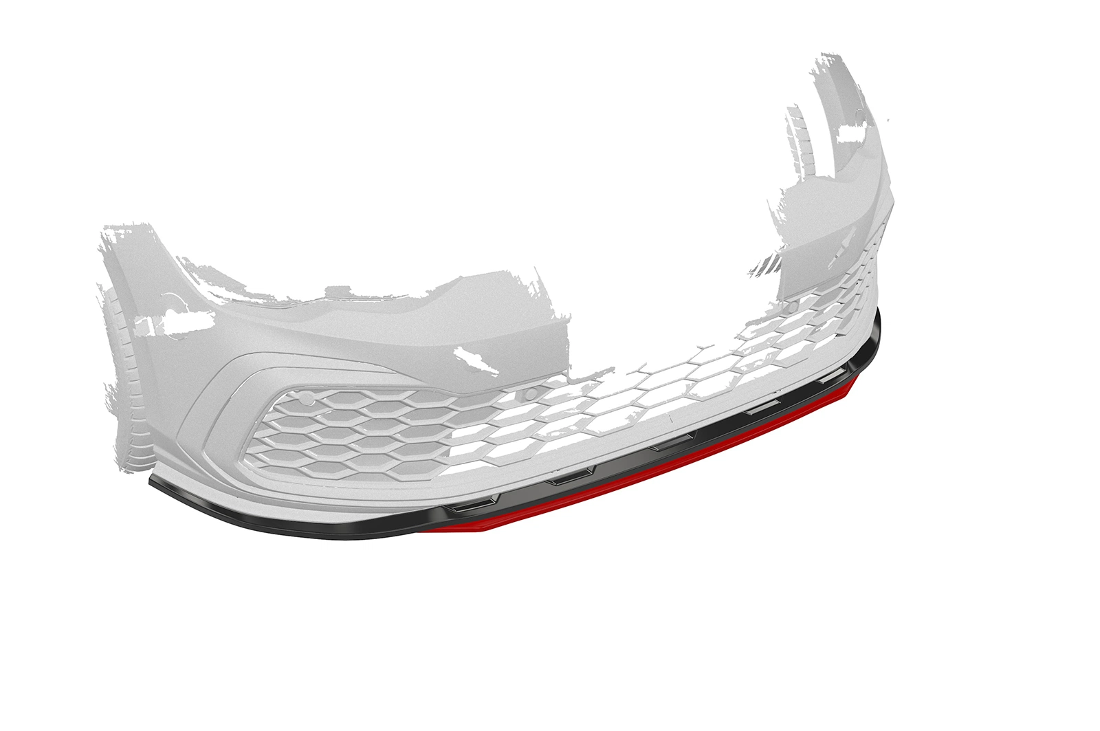 Voorspoiler VW Golf 8 glans zwart