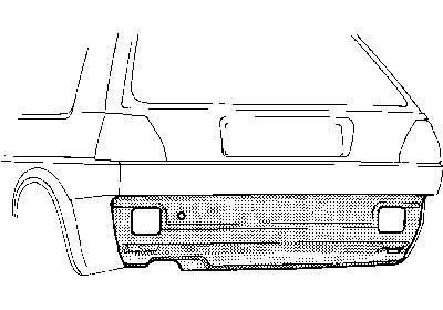 achteronderplaat VW Golf 2, 1983-1991