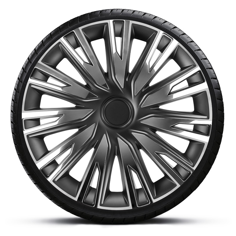 4-Delige Wieldoppenset Copra 14-inch chroom/zwart