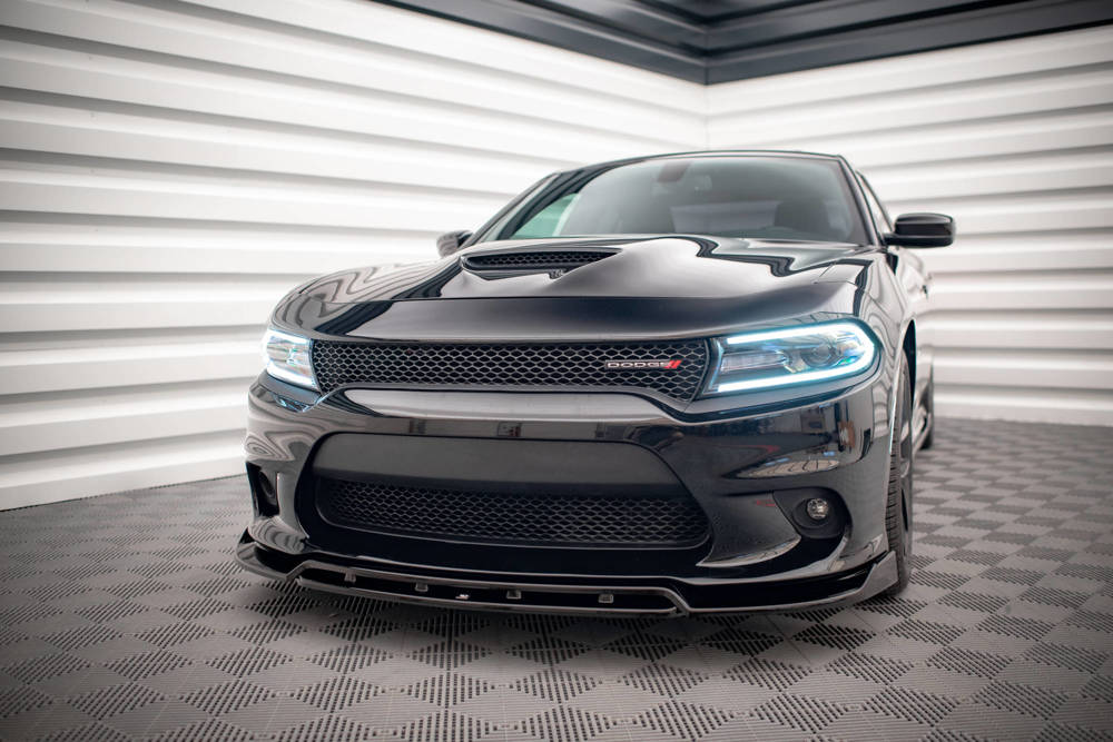 Voorspoiler V.1 Dodge Charger SRT MK7 FL Maxton Glans Zwart