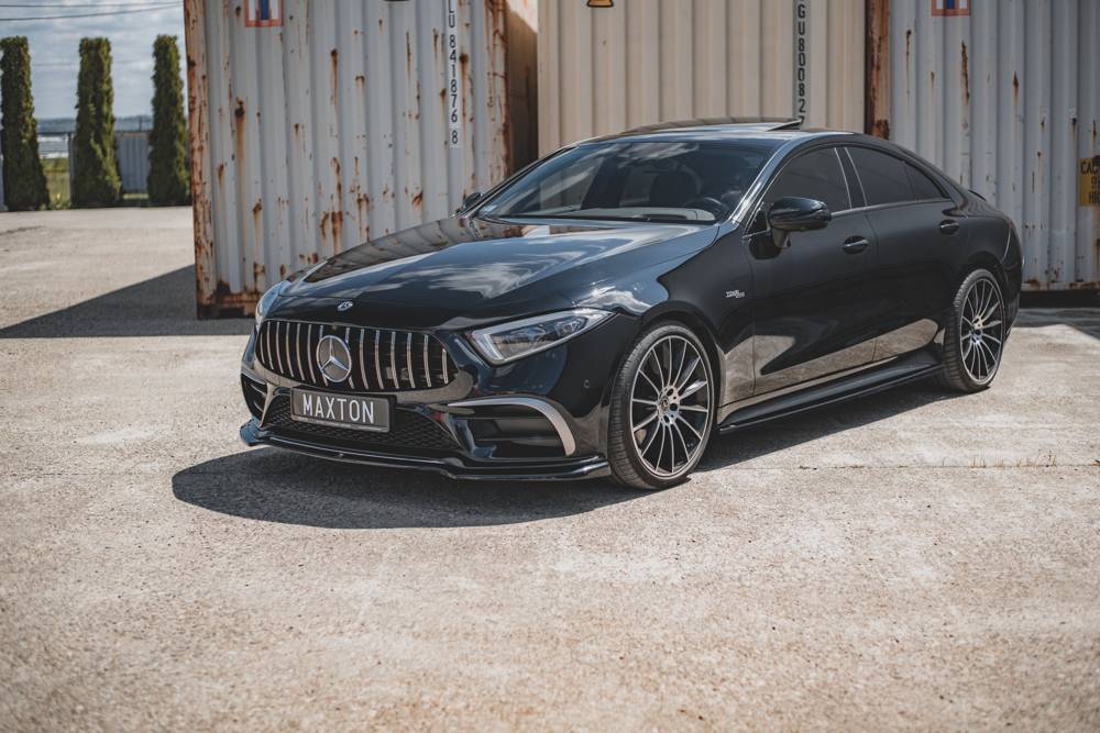Voorspoiler V.3 Mercedes AMG CLS AMG Pakket & CLS53 C257 Maxton Glans Zwart