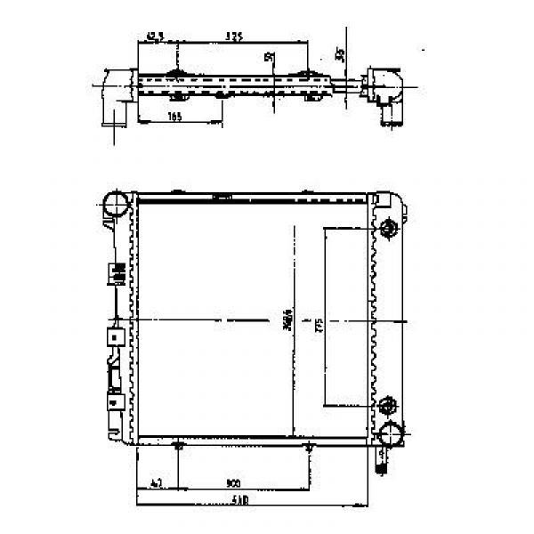 Radiator DB W 201 83-93 410x370 190E 2.3