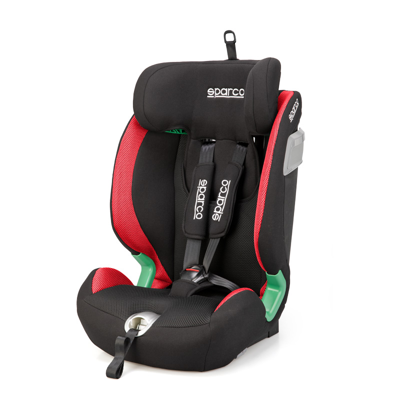 Sparco kinderstoel SK5000I (Isofix) Zwart/Rood i-Size 76-150cm (ECE-R129/03)