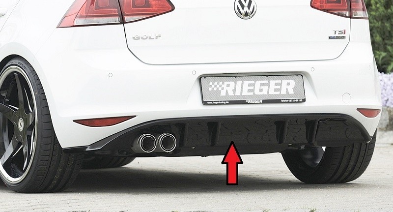 Achteraanzet Glossy Black Rieger VW Golf VII