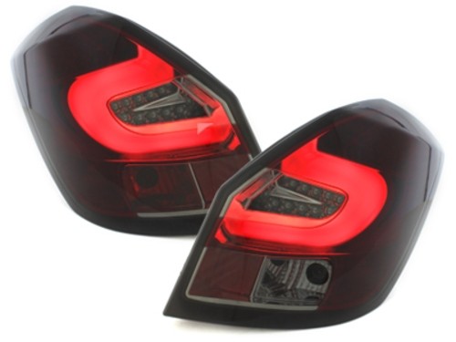 Taillights Skoda Fabia LED 5J 07+ red/smoke
