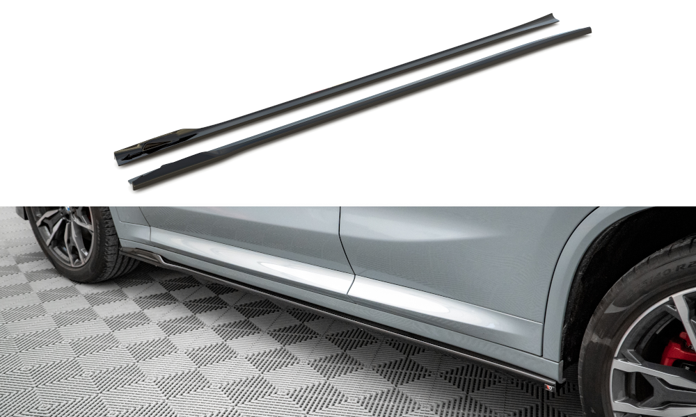 Zijskirts BMW X4 M Pakket G02 Maxton Glans Zwart