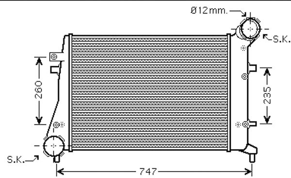 Intercooler PASSAT 05->> 615x405x32 1.9/2.0TDI