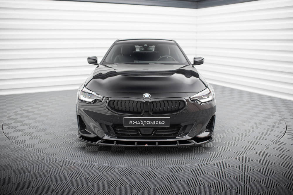 Voorspoiler V.2 BMW 2 Serie Coupe G42 Maxton Glans Zwart