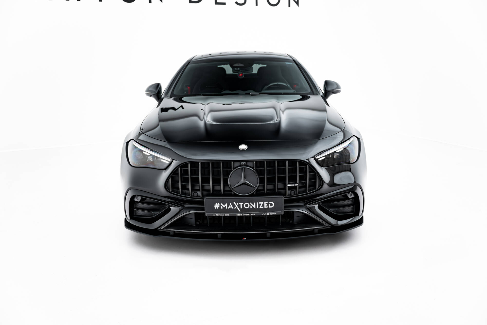 Street Pro Voorspoiler Mercedes-AMG CLE 53 C236 Maxton Glanzend zwart