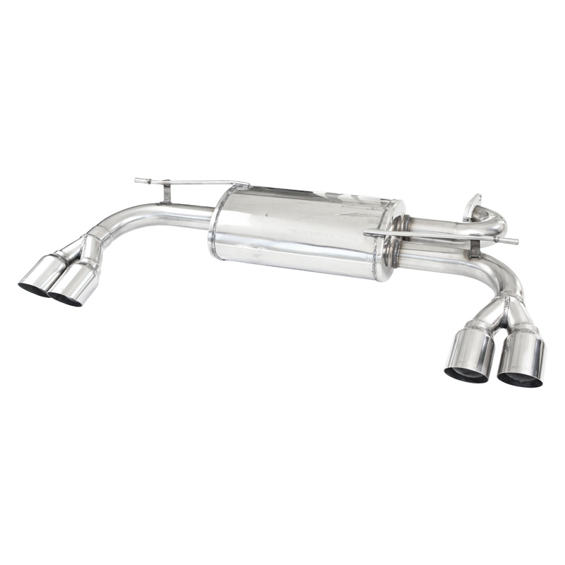 100% RVS Dubbele Sportuitlaat  Hyundai Genesis 2.0i Turbo 213pk 2011- 2x76mm Racing
