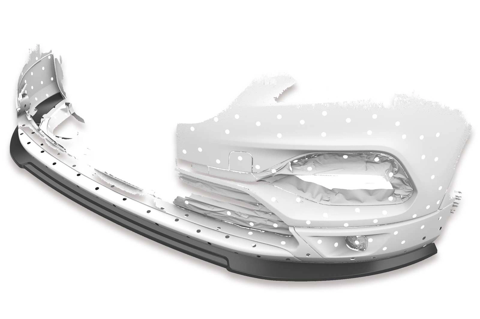 Voorspoiler Opel Grandland X glans zwart 2017–06/2021