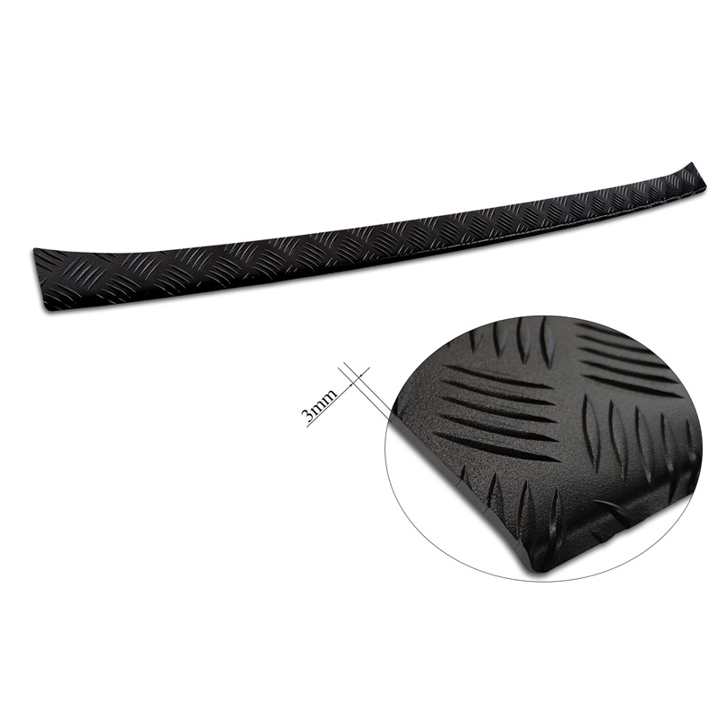 Matzwart Aluminium Achterbumperprotector  Mercedes Sprinter III 2018- 'Riffled plate'