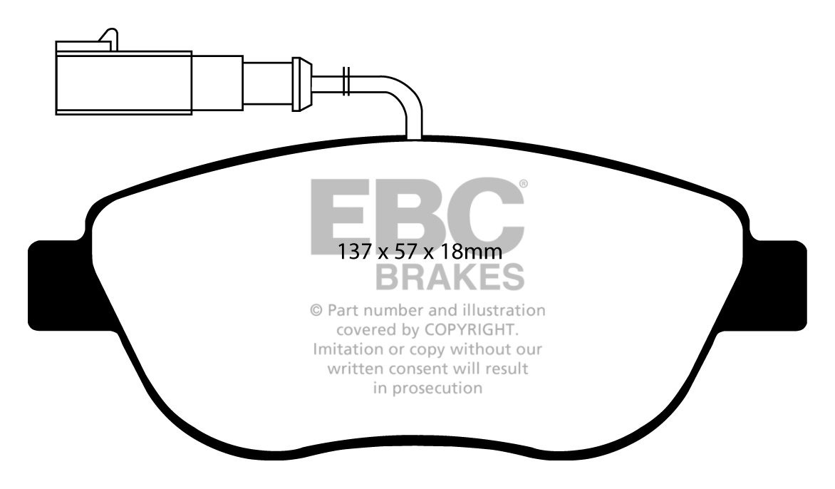 EBC Brakes FIAT Doblo 1.4 2005-2010 Remblokken voorzijde