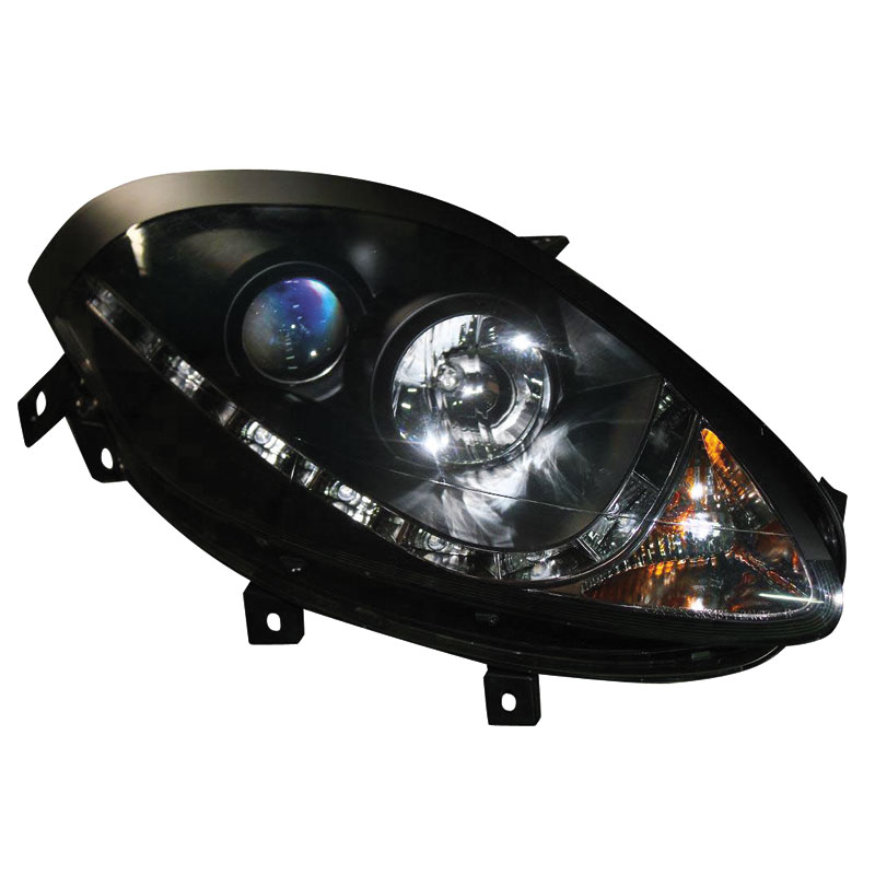 Set Koplampen in DRL-Look  Fiat Bravo 2007- - Zwart