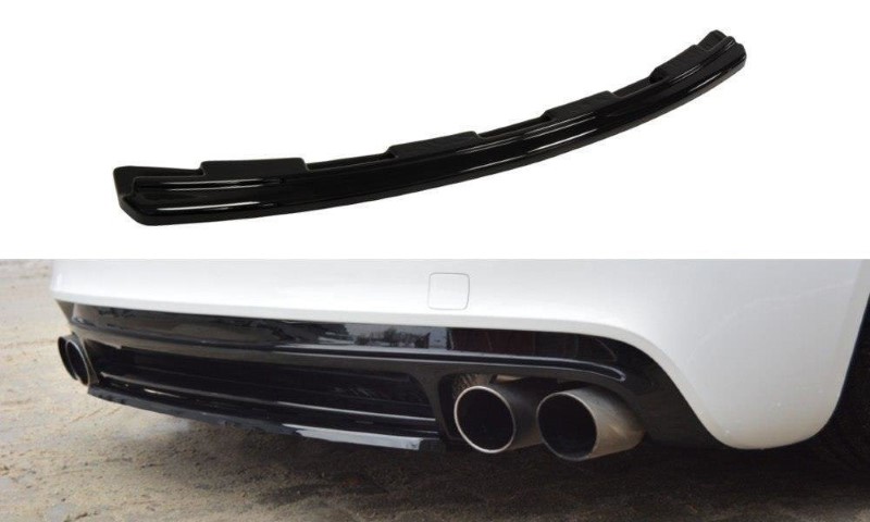 Centraal Achter Spoiler Audi TT S 8J Glanzend Zwart (Zinder verticale balken)