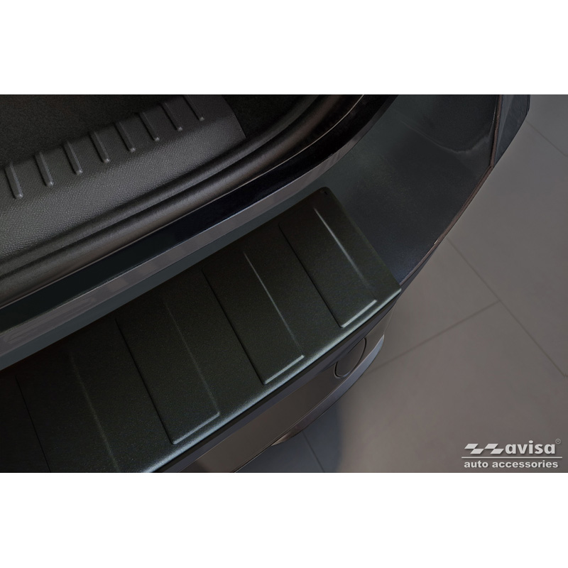 Matzwart RVS Achterbumperprotector  Seat Leon Sportstourer incl. FR / Cupra Leon Sportstourer 2020-2024 & Facelift 2024- 'Ribs'