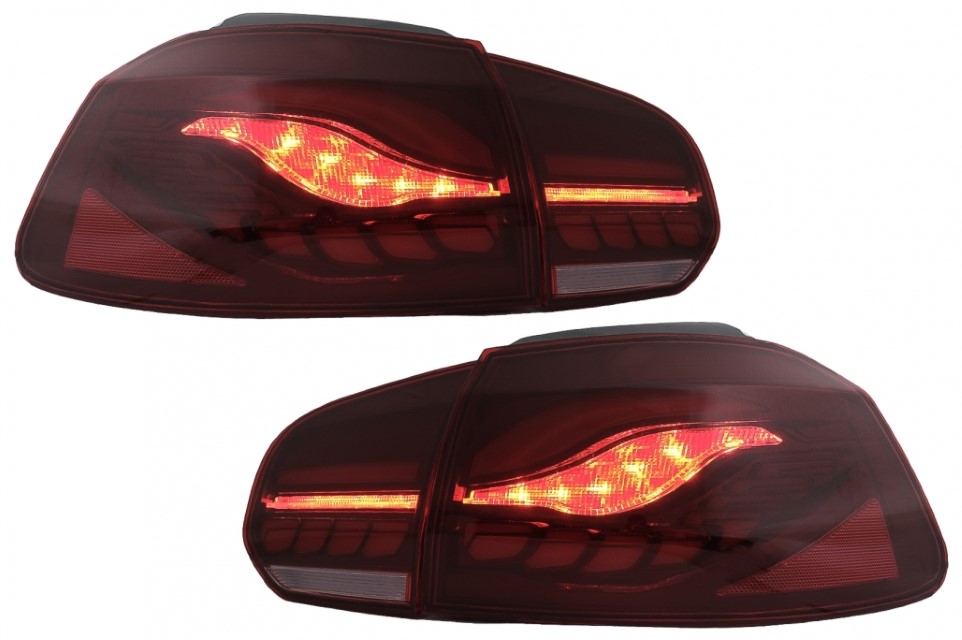 Taillights led VW Golf VI 10/08- R-look red/Smoke
