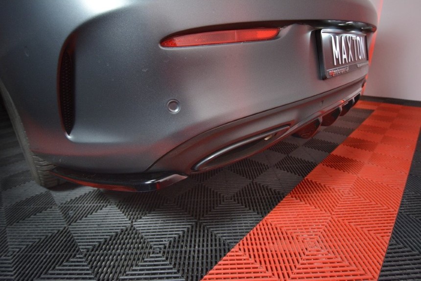 Achter zijskirts Mercedes C W205 coupé AMG-Line Maxton Design glans zwart