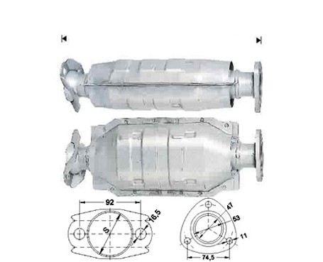 Honda CIVIC 1.5i 1493 cc 66 Kw / 90 cv D15B2 Magnaflow CAT Bouwj