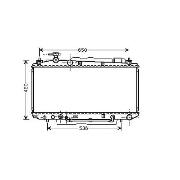 Radiator RAV 4 00-10/05 375x738x16. 1.8I 16V +/-AC