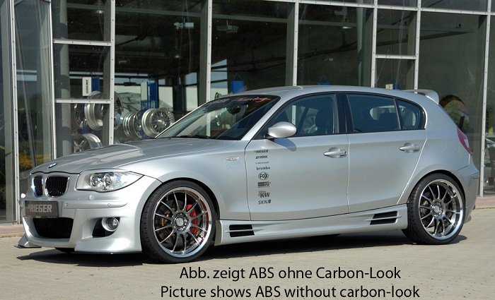 Zijskirts BMW E87 ABS Carbon-look Rieger