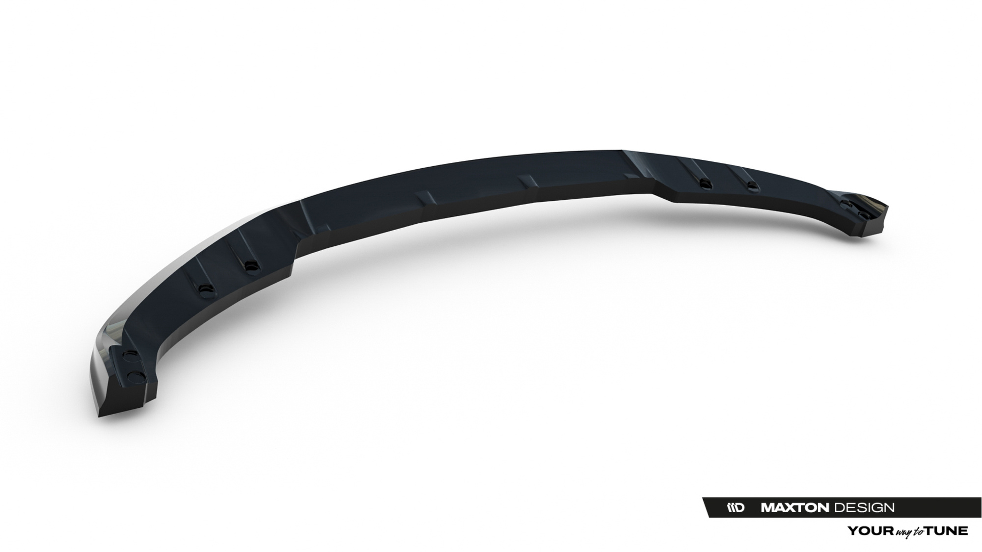 Front Splitter BMW 3 Sportline Sedan / Touring F30 / F31 Maxton Glanzend Zwart