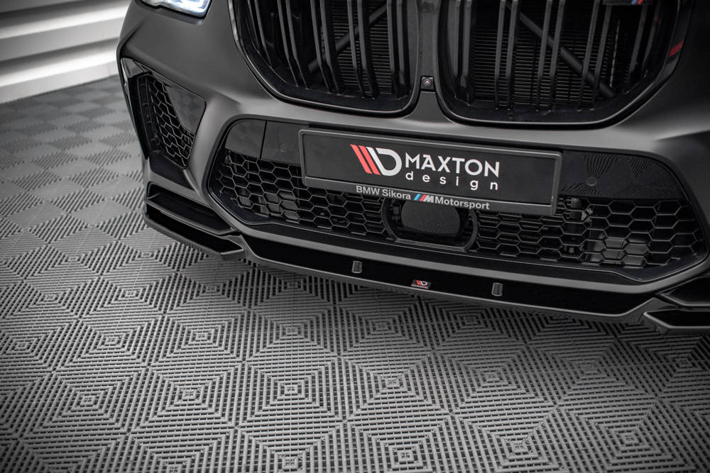 Voorspoiler V.2 BMW X5M G05 Maxton Glans Zwart