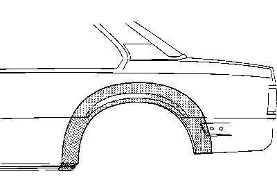 spatbordrand, 2 drs, links Opel Ascona C, 1981-1988