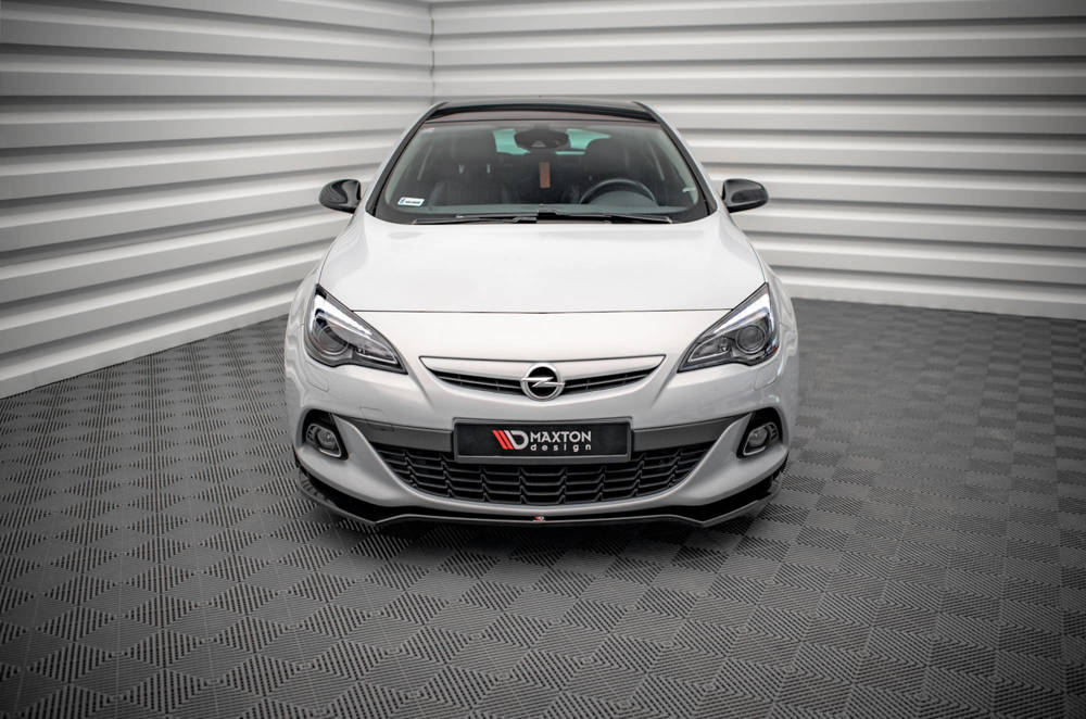 Voorspoiler V.2 Opel Astra J GTC OPC-Line Maxton Glans Zwart