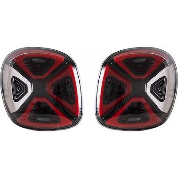 Achterlichten Smart Fortwo Forfour LED 14-.. Rood/Smoke