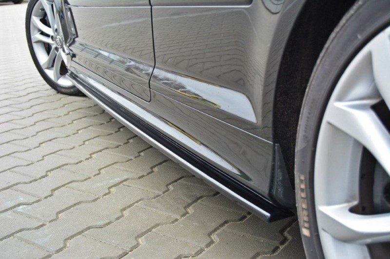 Zijskirts Diffuser Audi S3 8P / S3 8P FL / RS3 8P Glanzend zwart