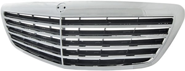 Radiator Grill COMPLEET W221. 05->> Chroom-ZWART