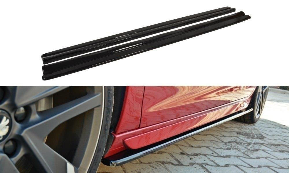 Zijskirts Peugeot 308 GTI II Facelift  15-18 Glans Zwart