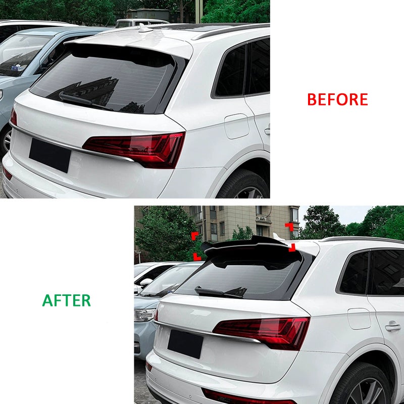 Dakspoiler (Spoiler Cap)  Audi Q5 (FY) S-Line/SQ5 2017-2025 (ABS Glanzend zwart)