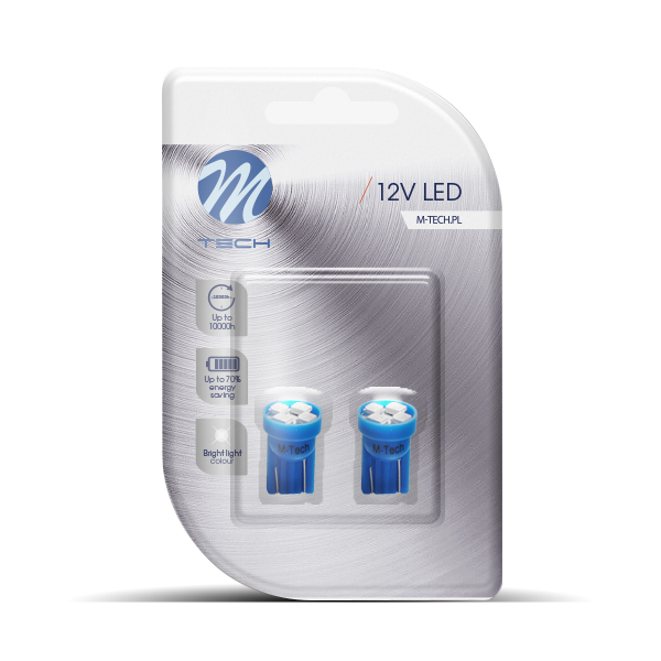 W5W T10 4xSMDLED Blue Blauw