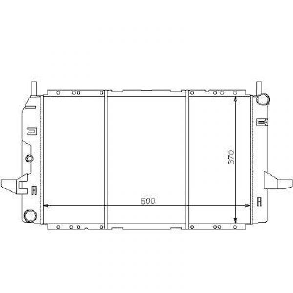 Radiator FORD SIERRA 88-92 600x370 1.61.8 LTR. CVH MOTOR