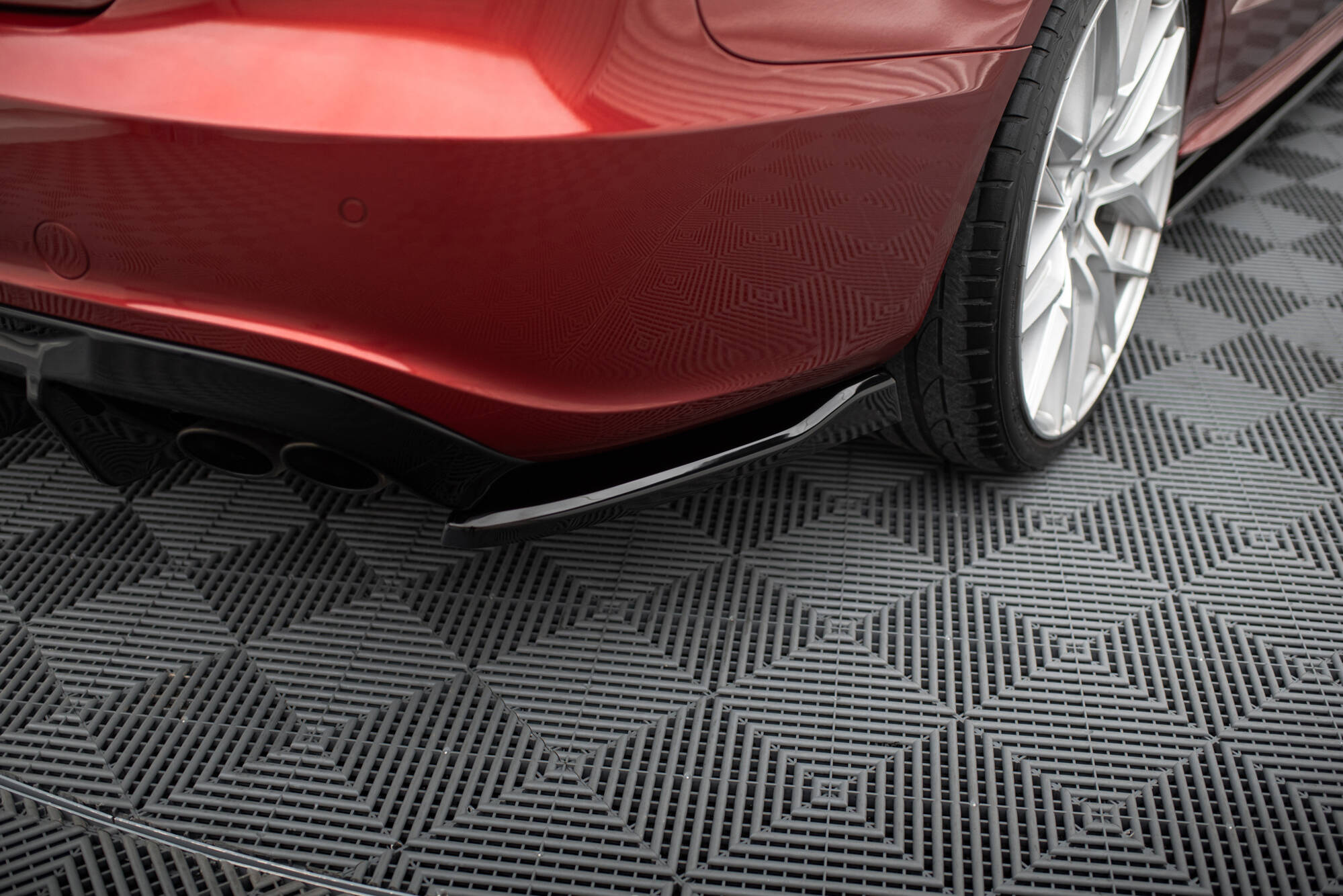 Achterzij Spoilers Audi S5 Sportback 8T Maxton Glanzend zwart