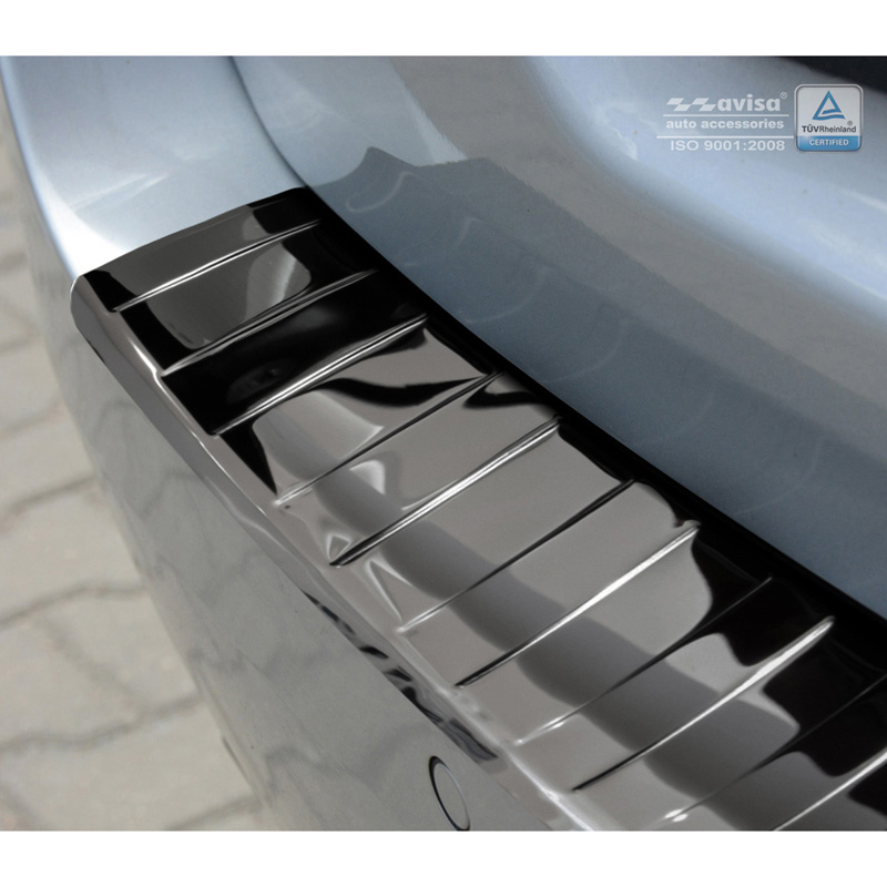 Zwart-Chroom RVS Achterbumperprotector  BMW 5-Serie F11 Touring 2010-2016 'Ribs'