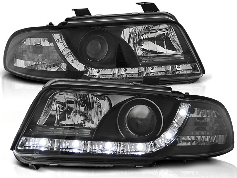 Faros Audi A4 B5 95-99 LED Los ojos del Diablo Dayline negro
