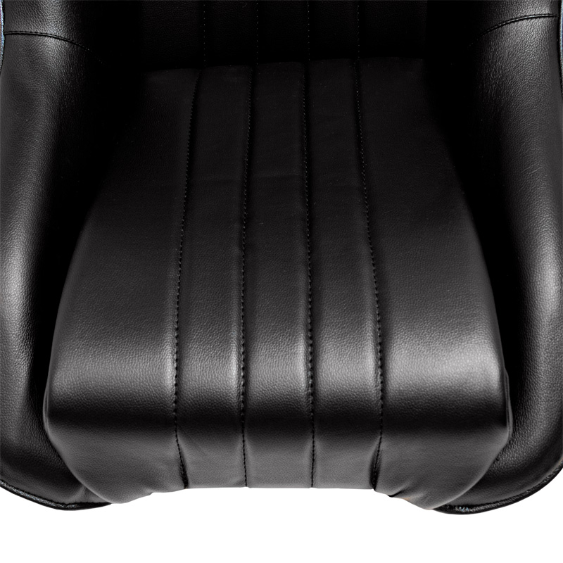 Sportstoel 'Classic' - Zwart Kunstleder - Vaste rugleuning - incl. sledes