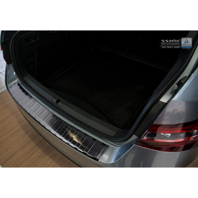 Zwart RVS Achterbumperprotector Skoda Superb 3V Liftback 2015- '