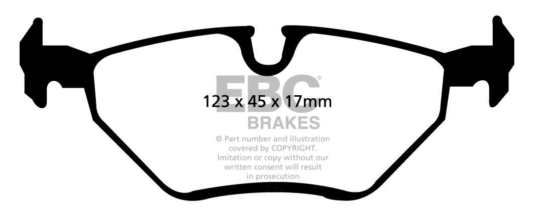EBC Brakes MG ZT 1.8 2003-2005 Remblokken achterzijde