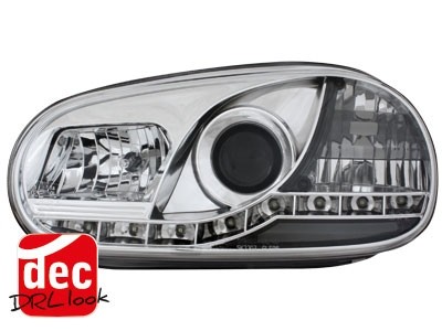 Faros VW Golf IV Los ojos del Diablo Dayline cromo