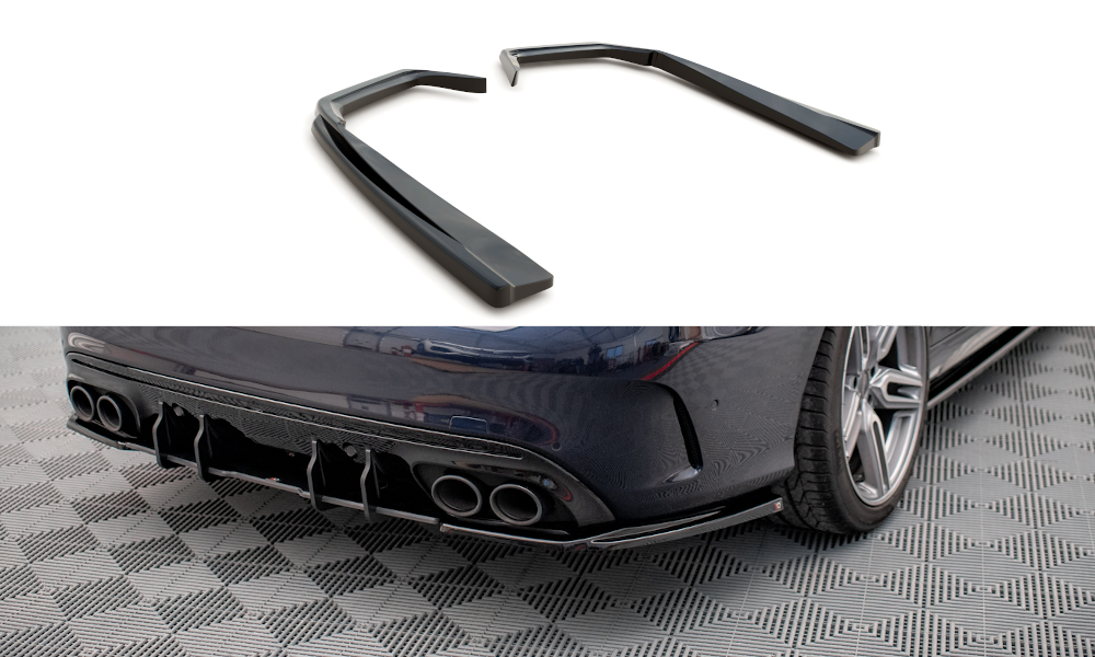 Zijdiffuser Mercedes C43 AMG W205 Facelift Maxton Glans Zwart