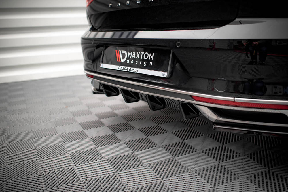 Diffuser VW Passat B8 FL Maxton Glans Zwart