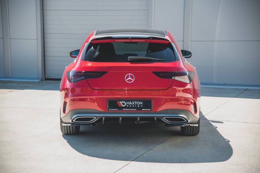 Diffuser Mercedes CLA AMG-Line X118 Maxton Design glans zwart