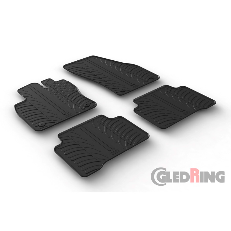 Rubbermatten  Volkswagen Touran 2015- (handgeschakeld) (T profiel 4-delig + montageclips)