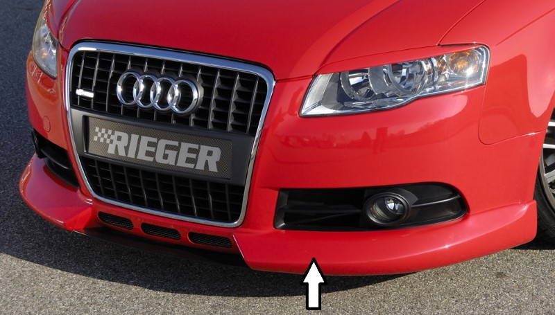 Spoilerlip met 3 extra air-intakes Audi A4 8E B7 11.04 Rieger